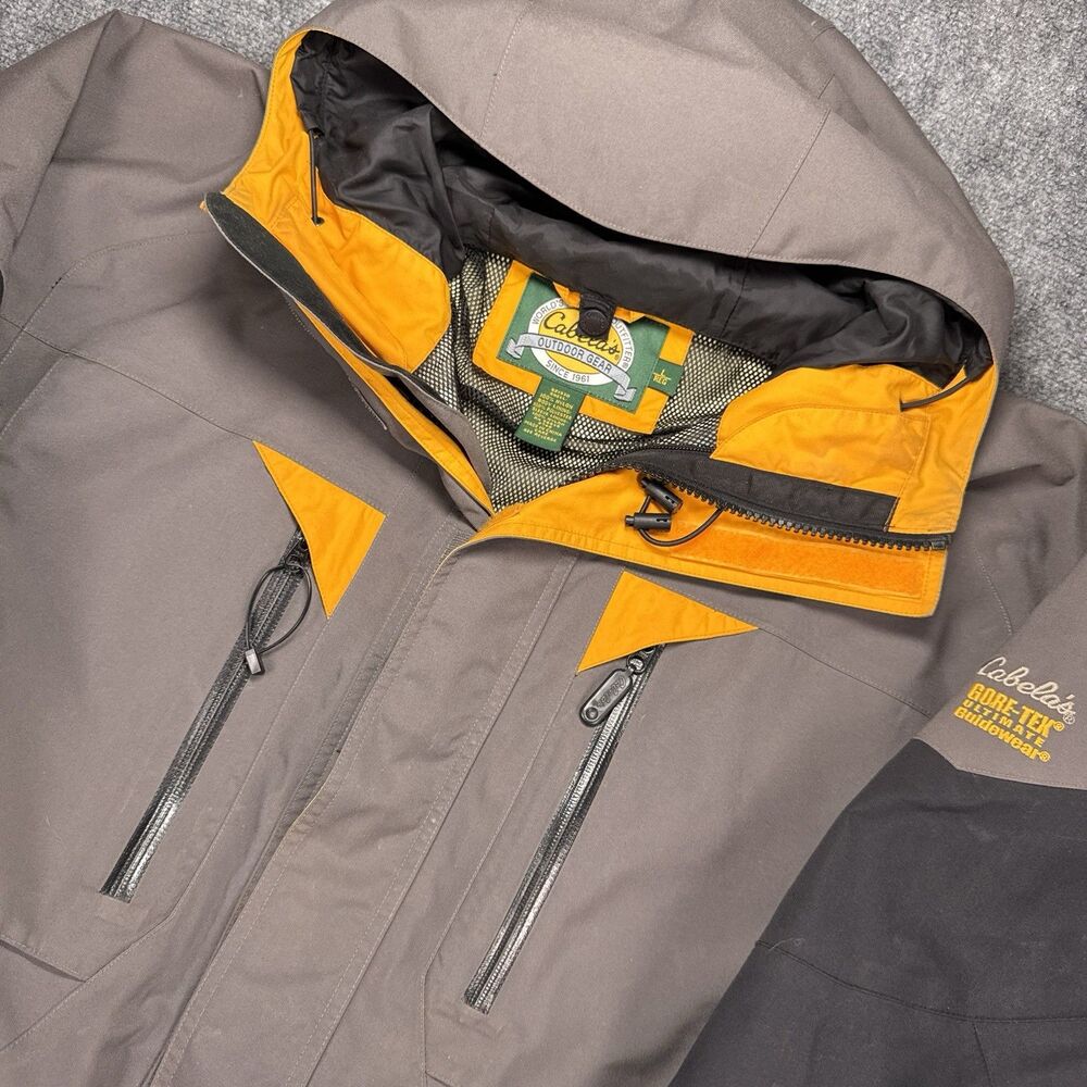 Cabelas Ultimate Guidewear Gore-Tex Parka Mens L Fishing Rain Jacket 921930